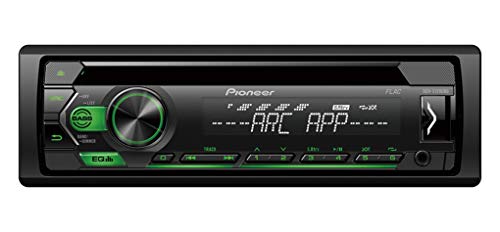Pioneer DEH-S120UBG , 1DIN RDS-Autoradio mit grüner Tastenbeleuchtung , Display weiß , Android-Unterstützung , 5-Band Equalizer , CD , MP3 , USB , AUX-Eingang , ARC App
