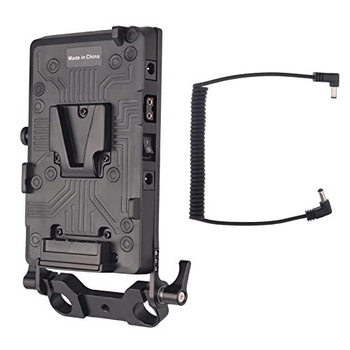 Hersmay V-Mount Batterieplatte V-Lock D-Tap-Platte Netzteil für DSLR-Kamera, Kameramonitor, Funkgeräte