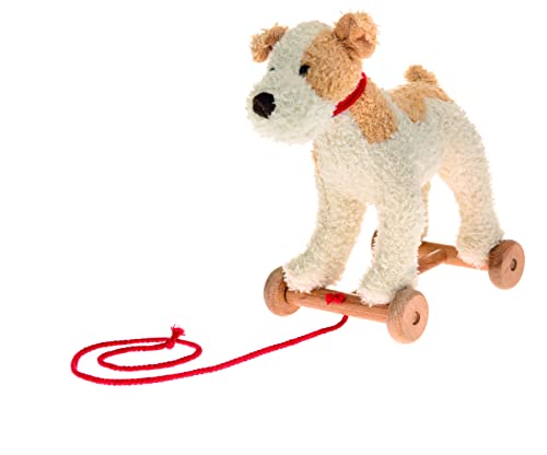 Egmont Toys Eliot Hund, Mädchen ab 12 Monaten, aus Holz und Plüsch, Mehrfarbig (591022)