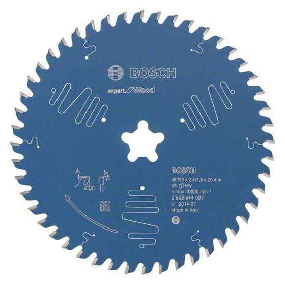 Bosch - Kreissägeblatt Expert for Wood ø190 x 2,4mm, 48 Zähne