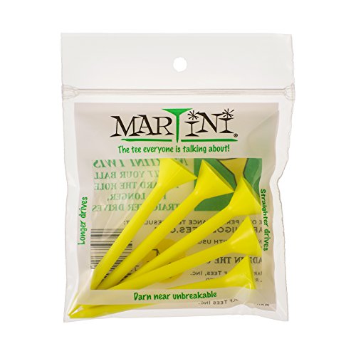 Pro Active Martini Golf 3–1/10,2 cm langlebigem Kunststoff Tees 5er Pack, gelb