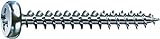 SPAX Universalschraube, 4,0 x 35 mm, 1000 Stück, Kreuzschlitz Z2, Halbrundkopf, Vollgewinde, 4CUT, WIROX A3J, blank verzinkt, 0231010400355