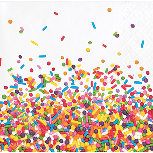 Confetti Sprinkles Getränkeservietten, 48 Karat