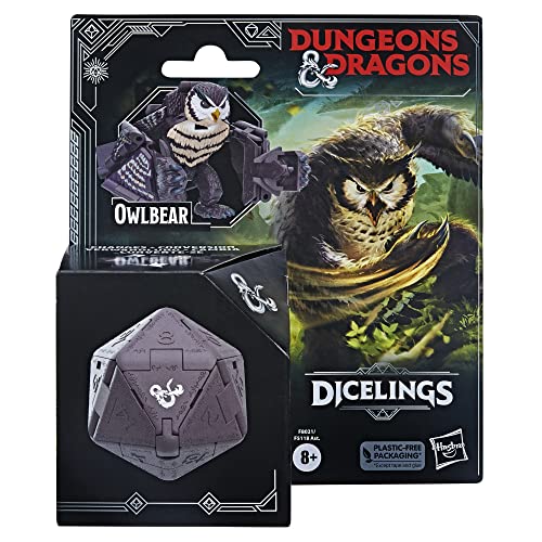 Dungeons & Dragons Dicelings Owlbear, D&D Drachenspielzeug zum Sammeln, Action-Figur