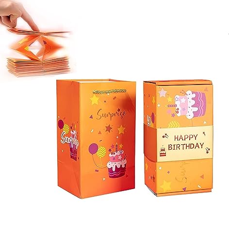 Überraschungsbox-Geschenkbox – Erstellen Sie das überraschendste Geschenk, faltbare Geschenkbox mit rotem Umschlag, Geschenkbox for Geburtstagsvorschläge, luxuriöse Geschenkbox als Geschenk (Color :