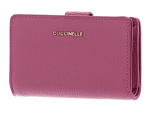 Coccinelle Metallic Soft Mini Wallet Grained Leather Pulp Pink