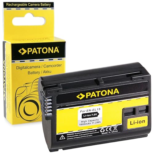 PATONA Akku EN-EL15 1600mAh kompatibel mit Nikon 1 V1, D7000, D800 in zuverlässiger und geprüfter Qualität