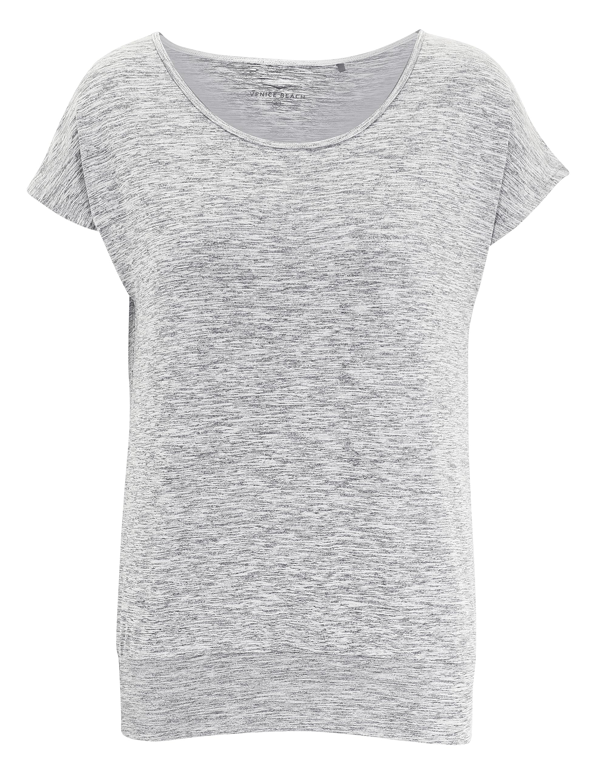 Venice Beach Sport-T-Shirt für Damen mit lockerer Schnittform und Bund am Saum RIAMEE M, Coal B Melange