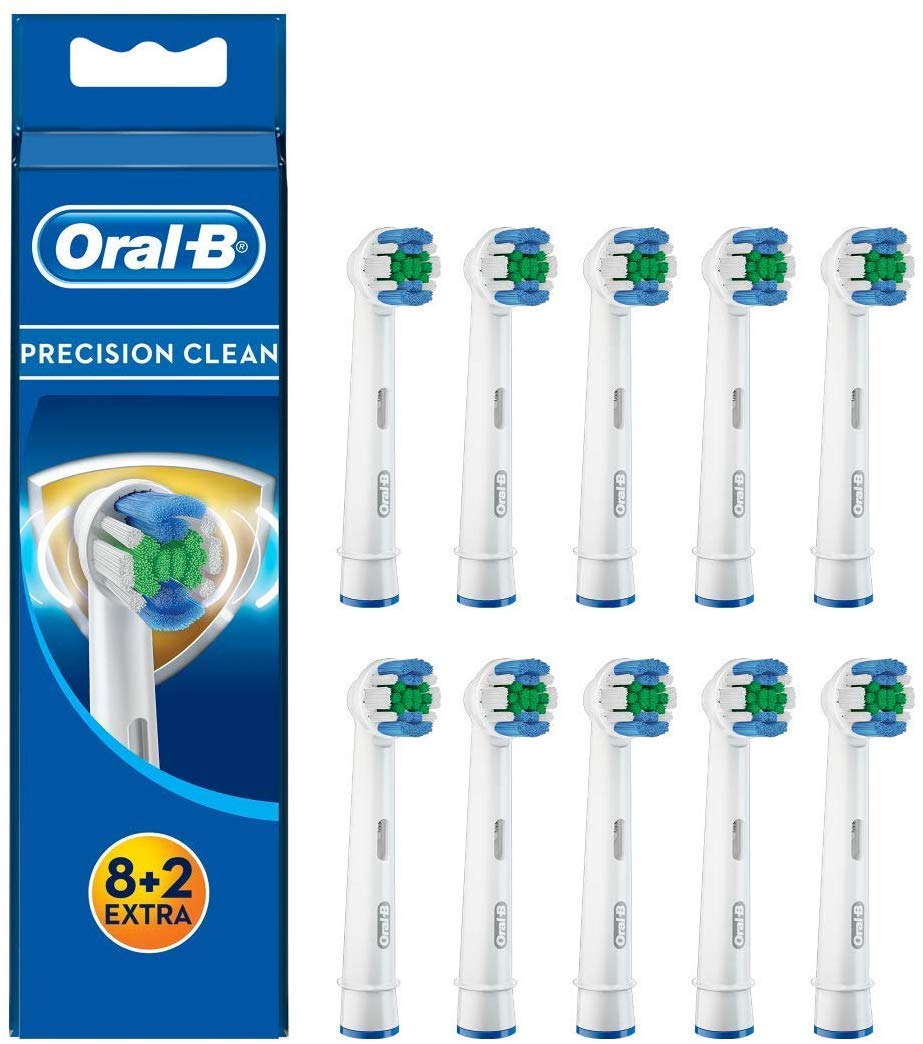 Oral-B Precision Clean Aufsteckbürsten mit Bakterienschutz, 8+2 Stück