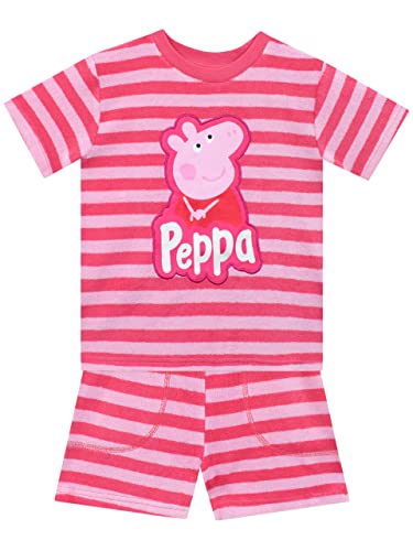 Peppa Pig T-Shirt und Shorts Set | Peppa Wutz Kleidung Mädchen | Kinder Sommerkleidung schwimmen Rosa 98