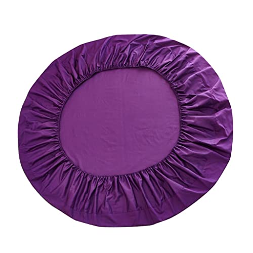 Fenteer Superweiches Baumwolle Runde Bettwäsche Spannbettlaken Baumwolllaken, Durchmesser 220cm - Violett