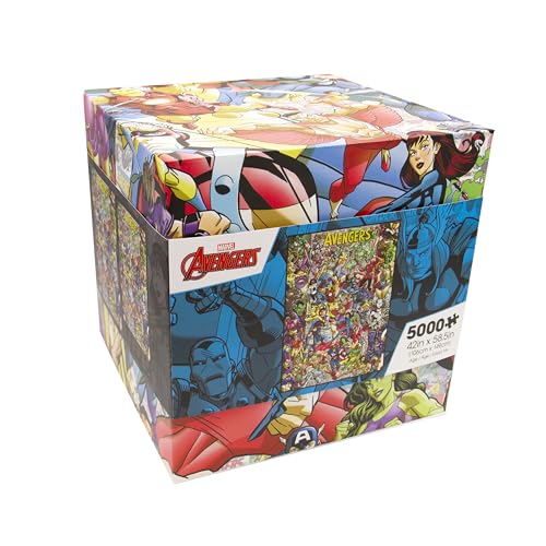 AQUARIUS Avengers Puzzle zum 60. Jahrestag, 5000 Teile (5000 Teile, blendfrei, präzise Passform, offizielles Lizenzprodukt, Marvel Merchandise & Sammlerstücke, 147 x 107 cm)