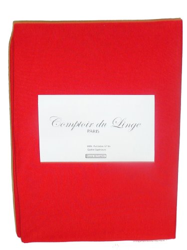 Comptoir du Linge Bettbezug Baumwolle Oben Rot, rot, 240 x 260 cm