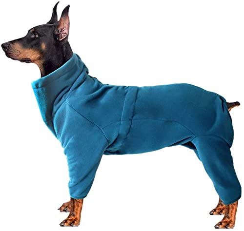 GZGLZDQ Hund Fleece Onesie, Hund Fleece-Pullover mit Beinen, verstellbare warme Hundemantel Jacken mit Kapuzen Rüde/Hündin Overalls für Corgi, geeignet für Welpen kleine mittlere große Hunde
