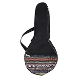 Maxtonser 25in 4-Strings Banjo Bag Ethnic Style Musical Ukulele Tote for Case Cotton Backp,StoragePouch