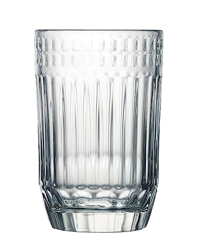 La Rochère Longdrinkgläser Cotes 360ml 6er Set Gläser - Vintage Trinkgläser - Moderne und hochwertige französische Gläser