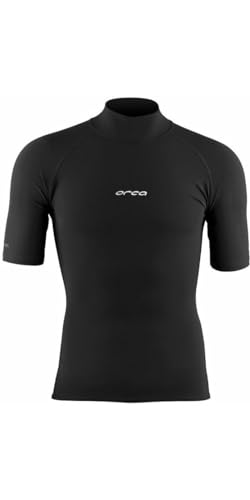 Orca Mens Tango Short Sleeve Rash Vest MAA5 - Black Mens Size - M