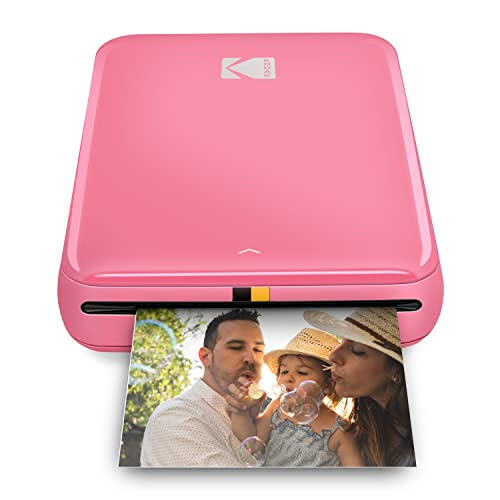 KODAK Step Instant Photo Printer with Bluetooth/NFC, Zink Technology & KODAK App for iOS & Android (Pink) Prints 2 x 3 Zoll Sticky-Back Photos.