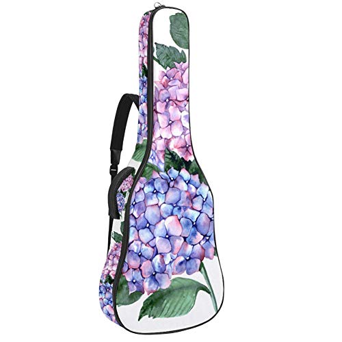 Gitarren-Gigbag, wasserdicht, Reißverschluss, weicher Gitarren-Rucksack, Bass, Akustik- und klassische Folk-E-Gitarrentasche, Granatapfelblüte