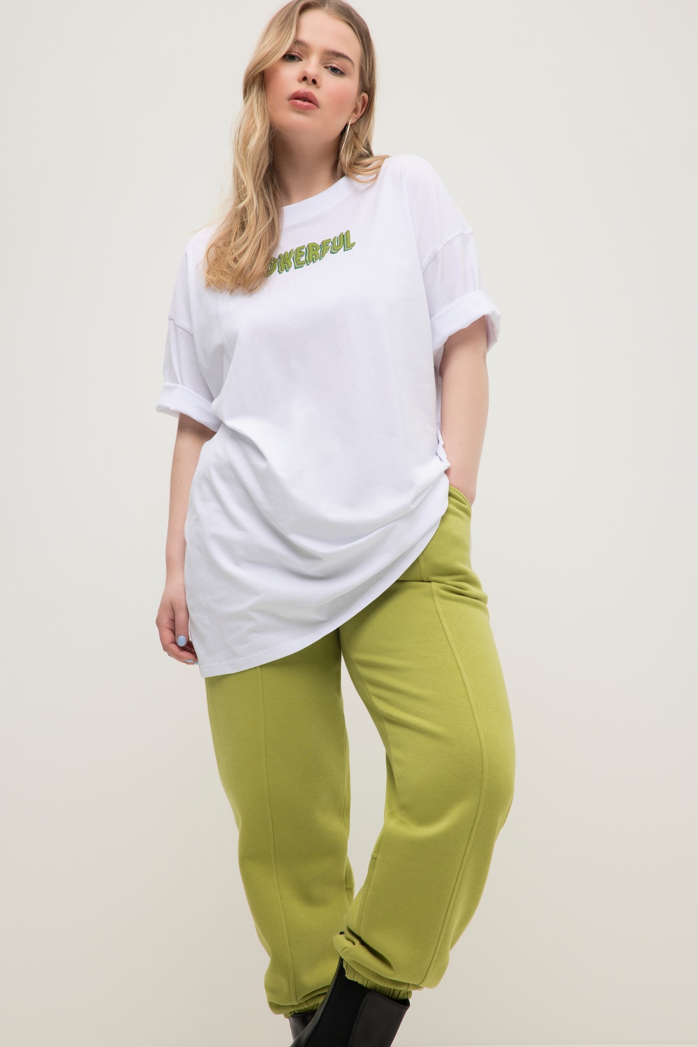 Grosse Grössen T-Shirt, Damen, weiß, Größe: 46/48, Baumwolle, Studio Untold