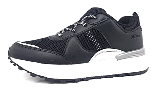 Richter Kinderschuhe Future 2 Sneaker, Black/Silver/potpour, 38 EU