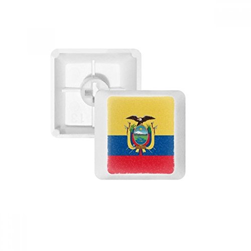 Ecuador Nationalflagge Südamerika Land PBT Tastenkappen für mechanische Tastatur Weiß OEM ohne Markierung Print Mehrfarbig Mehrfarbig R2