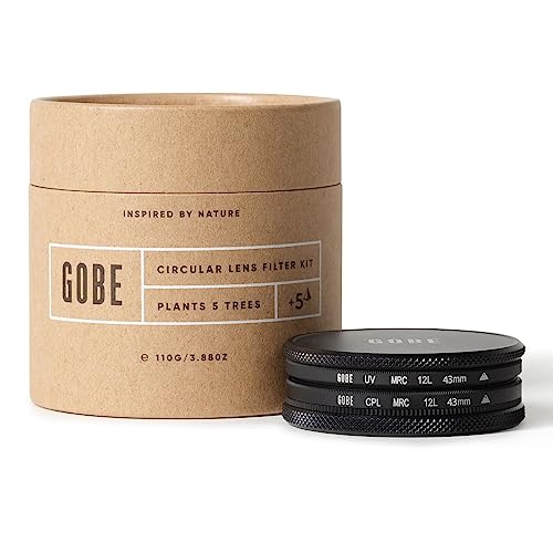 Gobe 43 mm UV + zirkulär polarisierender (CPL) Linsenfilter-Kit (1Peak)