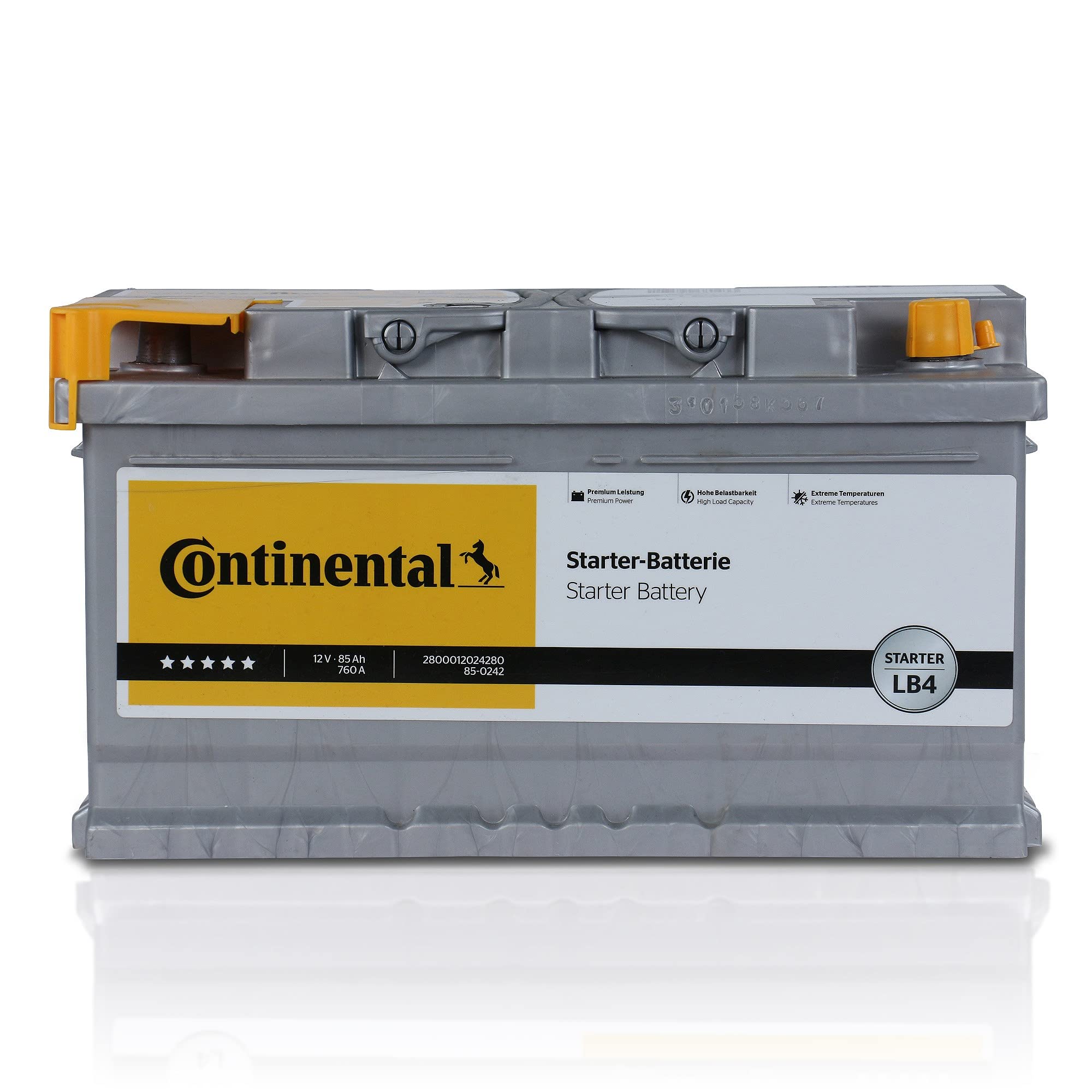 Autobatterie von Continental (2800012024280) Batterie Startanlage Akku, Akkumulator, Batterie,Autobatterie
