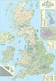 Map Marketing BIM Straßenkarte / Wandkarte Britische Inseln (ungerahmt, Maßstab 20 km : 2,5 cm, 830 mm x 1200 mm)