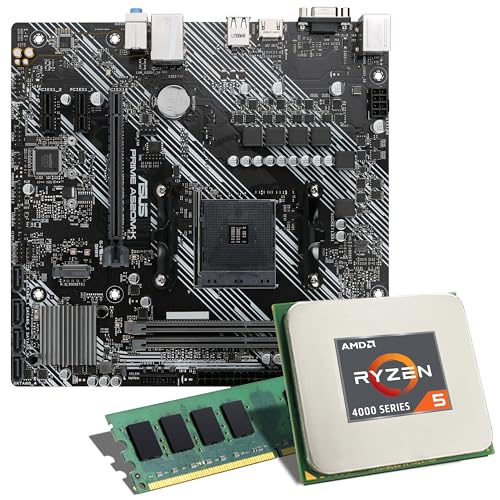 Mainboard Bundle | AMD Ryzen 5 4500 6x3600 MHz, ASUS Prime A320M-K, 8 GB DDR4-RAM, 1x M.2 Port, 4X SATA 6Gb/s, USB 3.1 Gen1 | Tuning Kit | CSL PC Aufrüstkit