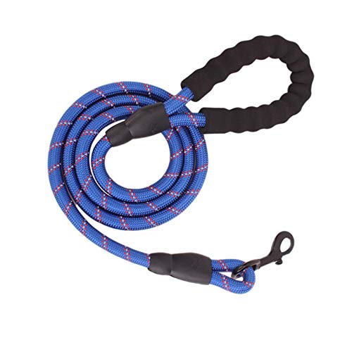 Große Hund Reflektierende Seil Leine Gehen Großes Hundehalsband Traktionsgeschirr Blei-Blau, 300 cm