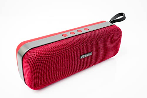 TELLUR-Schleife - Bluetooth-Lautsprecher 10 W, TWS-fähig, Freisprecheinrichtung, UKW-Radio, USB, microSD, AUX-Buchse 3,5 mm, BT 5,0 (Red)
