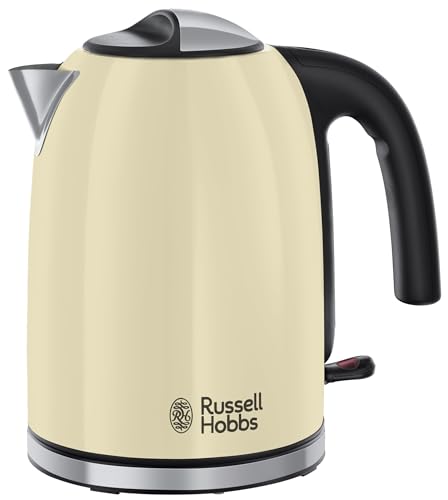 Russell Hobbs Glas-Kaffeemaschine Colours Plus+ Classic Cream, 1.25l, Brausekopf Technologie, Glaskanne, 1000 Watt, 20135-56, creme