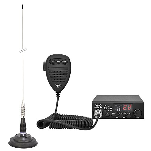 PNI CB funkgerät Kit CB Escort HP 8000L ASQ + CB-Antenne ML100, Zigarettenanzünder-Stecker im Lieferumfang enthalten