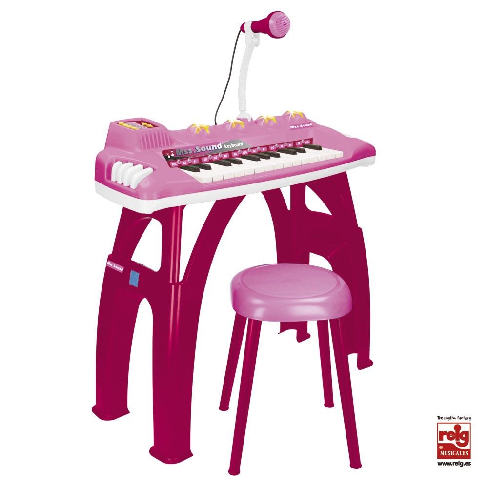 CLAUDIO REIG elektronische Orgeln – für Mädchen mit 25 Tasten, Lichter, 5 Instrumente und Lautstärkeregler, Sounds Percusion Tasche (28441)