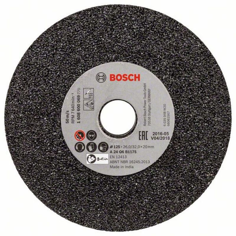 Bosch Schleifscheibe für Geradschleifer, 125 mm, 20 mm, 24 1608600069
