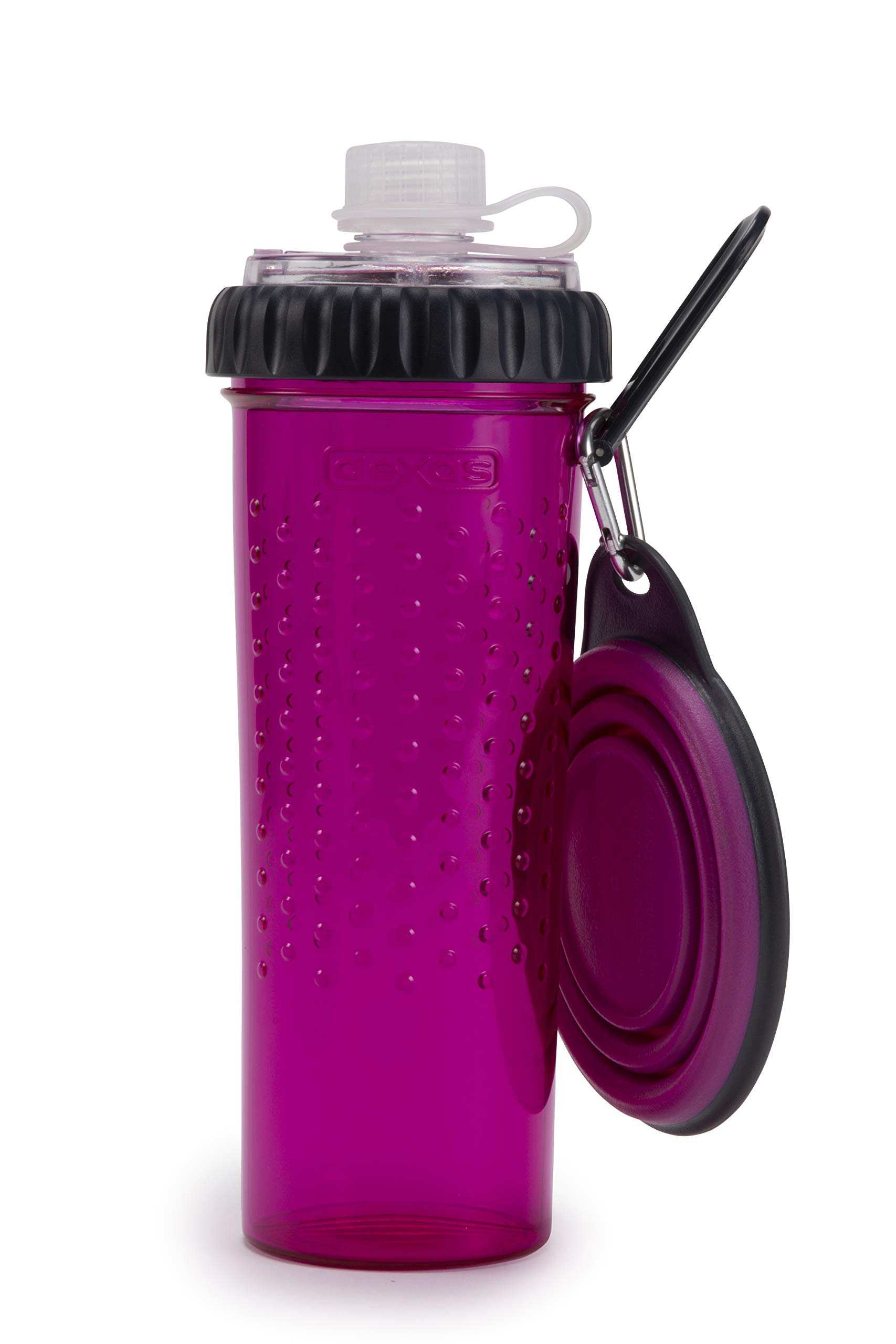 Dexas PW4504322405 Snack-Duo with Companion Cup, Fuchsia, pink, 1 stück