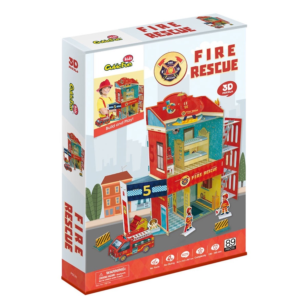 Cubic Fun 3D Puzzle - Fire Rescue 89 Teile Puzzle Cubic-Fun-P813H