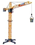 Dickie Toys – Giant Crane 100 cm – Ferngesteuerter Baustellenkran mit großer Transporttonne und Lastentrage, für Kinder ab 3 Jahren, 350° schwenkbar