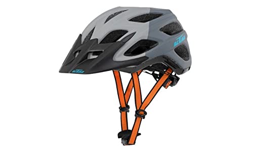 KTM Fahrrad Helm Factory Character mit Fidlock Verschluss-System, mit Visier, Grau Matt und Dunkelgrau Matt 58-62 cm