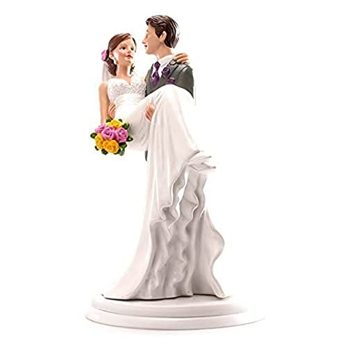 Dekora - Auf dem Arm Brautpaar Figur für Hochzeitstorte 20 cm