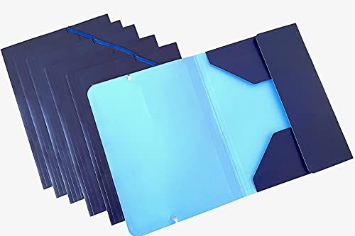30 Stück REXEL Dokumentenmappen aus Kunststoff, blau für bis zu 150 Blatt Papier, Eckspann-Mappen, abwischbar und stabil, Sammelmappe