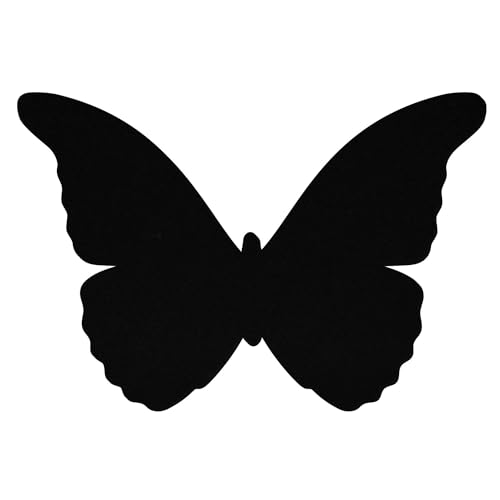 Schwarzer Filz Schmetterling - Deko Basteln 3-60 cm, Pack mit:1 Stück, Breite:49cm breit