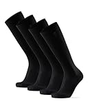 Abgestufte Kompression Socken für Männer & Frauen EU 35-38 // UK 3-5 Einfarbig Schwarz - 2 Paare