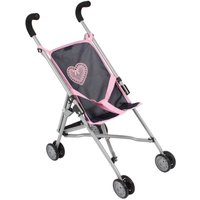 Puppenbuggy ROMA in grau-rosa