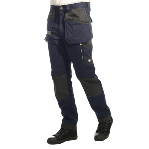 Lee Cooper Workwear LCPNT245 Herren Holster-Mehrfachtasche mit Knieschoner-Taschen Stretch-Cargohose, Marineblau, 40W (31" Reg Leg)
