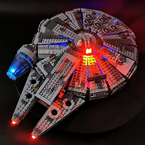 LED Beleuchtungsset für Lego 75105 Millennium Falcon Modell, Licht-Set Kompatibel Mit Lego 75105 Star Wars Millennium Falcon Bausteinen(Nicht Enthalten Modell)