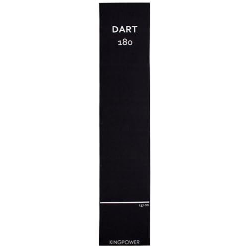 Kingpower Dart Teppich Schwarz Weiß Target Oche Matte Steeldart Dartpfeile Dartboard Zubehör Dartteppich Darts Abwurflinie Schutz Gummi Boden Dartscheibe 290 x 60 cm