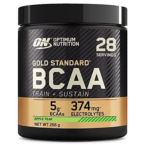 Optimum Nutrition Gold Standard BCAA Pulver (Aminosäuren Komplex Hochdosiert mit Vitamin C, Wellmune, Magnesium und Elektrolyten, BCAAs Pulver von ON) Apple und Pear, 28 Portionen, 266g