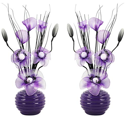 Flourish Deko Künstliche Blumen, glas, lila, 32cm